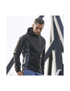 T-9514-Mens Hooded Lightweight Performance Softshell Jacket 2